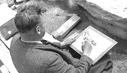 Kurt Schwitters in Norwegen, fotografiert von Ernst Schwitters, 1933