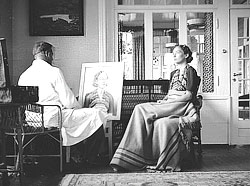 Kurt Schwitters portrtiert Mabel Elliot Taylor, Norwegen 1938